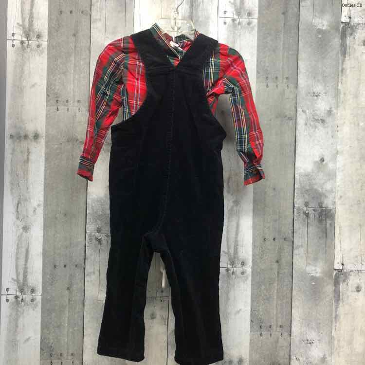 Size 24 Months Red/Black Crown & Ivy Shirt/Pants