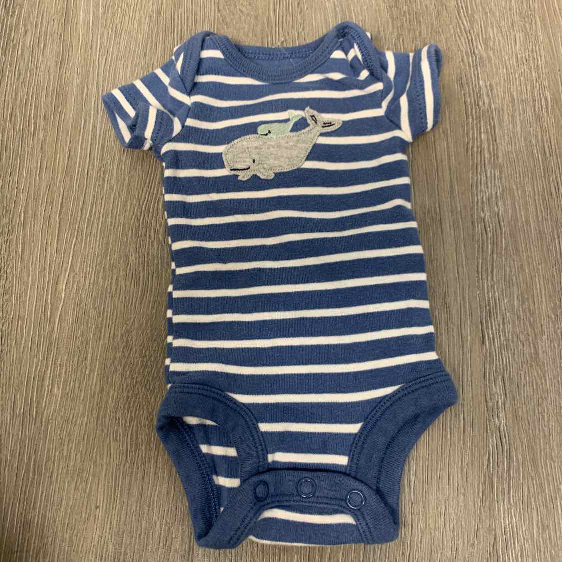 Size Preemie Blue/White Carter's Bodysuit
