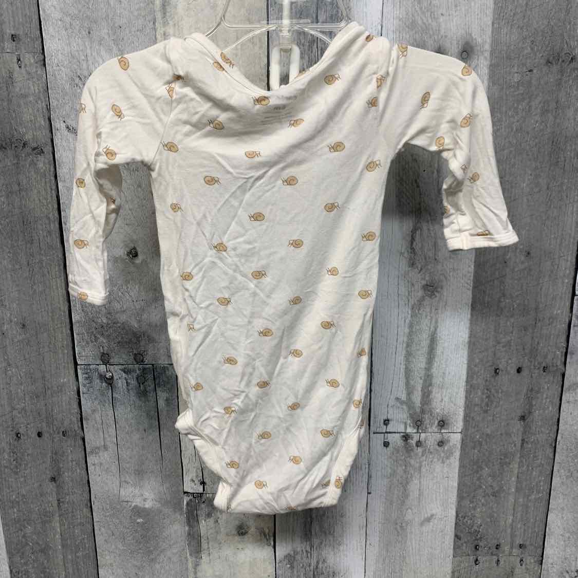 Size 6 Months White Print Carter's Bodysuit