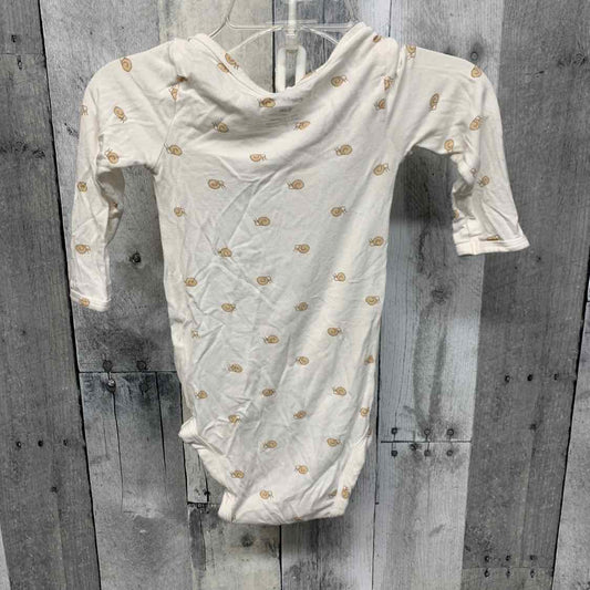 Size 6 Months White Print Carter's Bodysuit