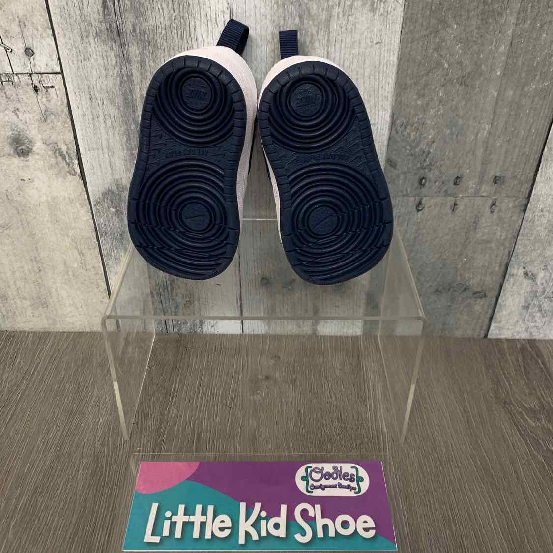 Size 3 White/Navy Sport Brand Sneakers - OodlesCB