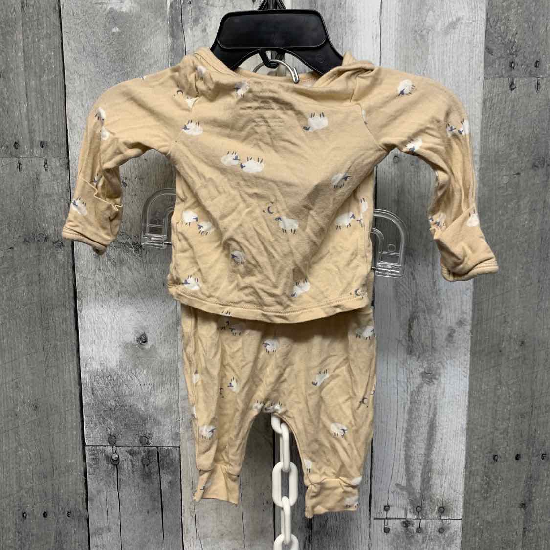 Size Newborn Tan/White Just One You Shirt/Pants