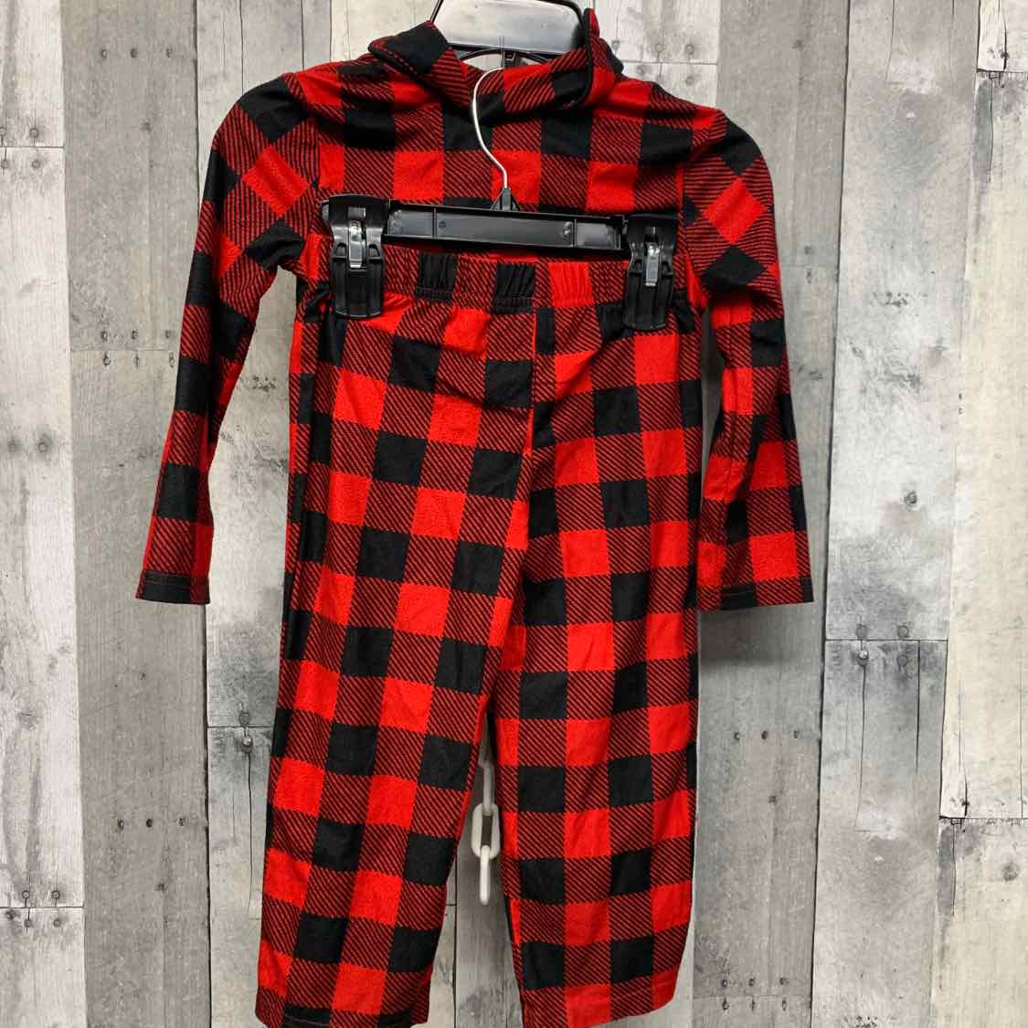 Size 4 Red/Black Carter's 2pc PJs
