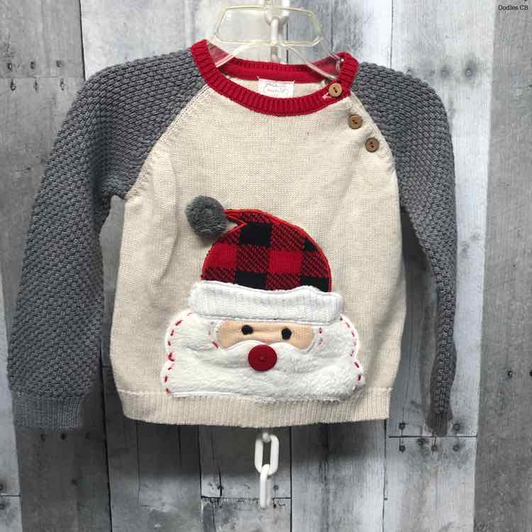 Size 12-18 Months Gray/Red Mud Pie Sweater - Outer