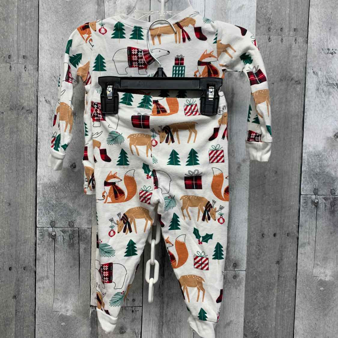 Size 12-18 Months White Print Children's Place 2pc PJs