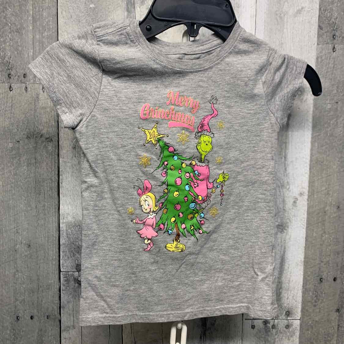 Size 4T Gray/Green Dr Seuss T Shirt