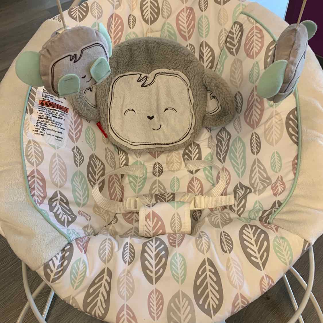 Fisher Price White/Gray Monkey Bouncer