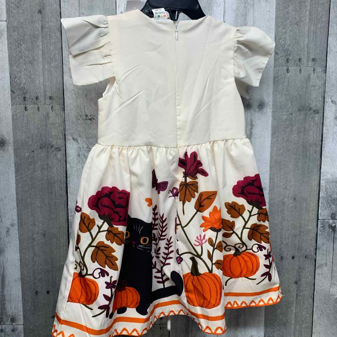 Size 12-24 Months White/Orange Mid Brand Dress