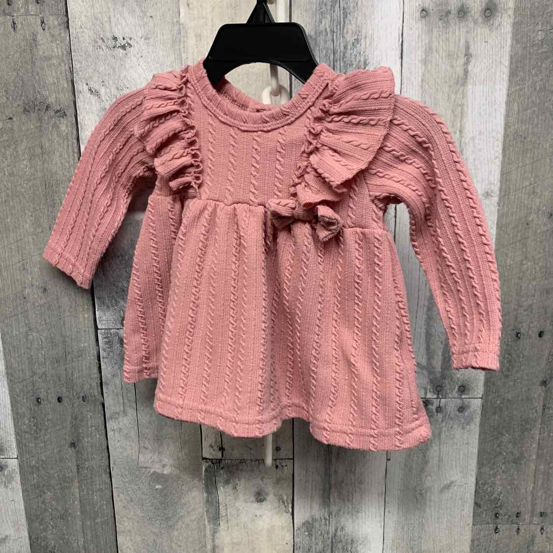 Size 3-6 Months Pink B Brand LS Dress