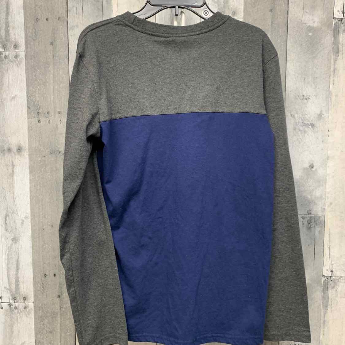 Size 16 Gray/Navy Eddie Bauer Long Sleeve Shirt