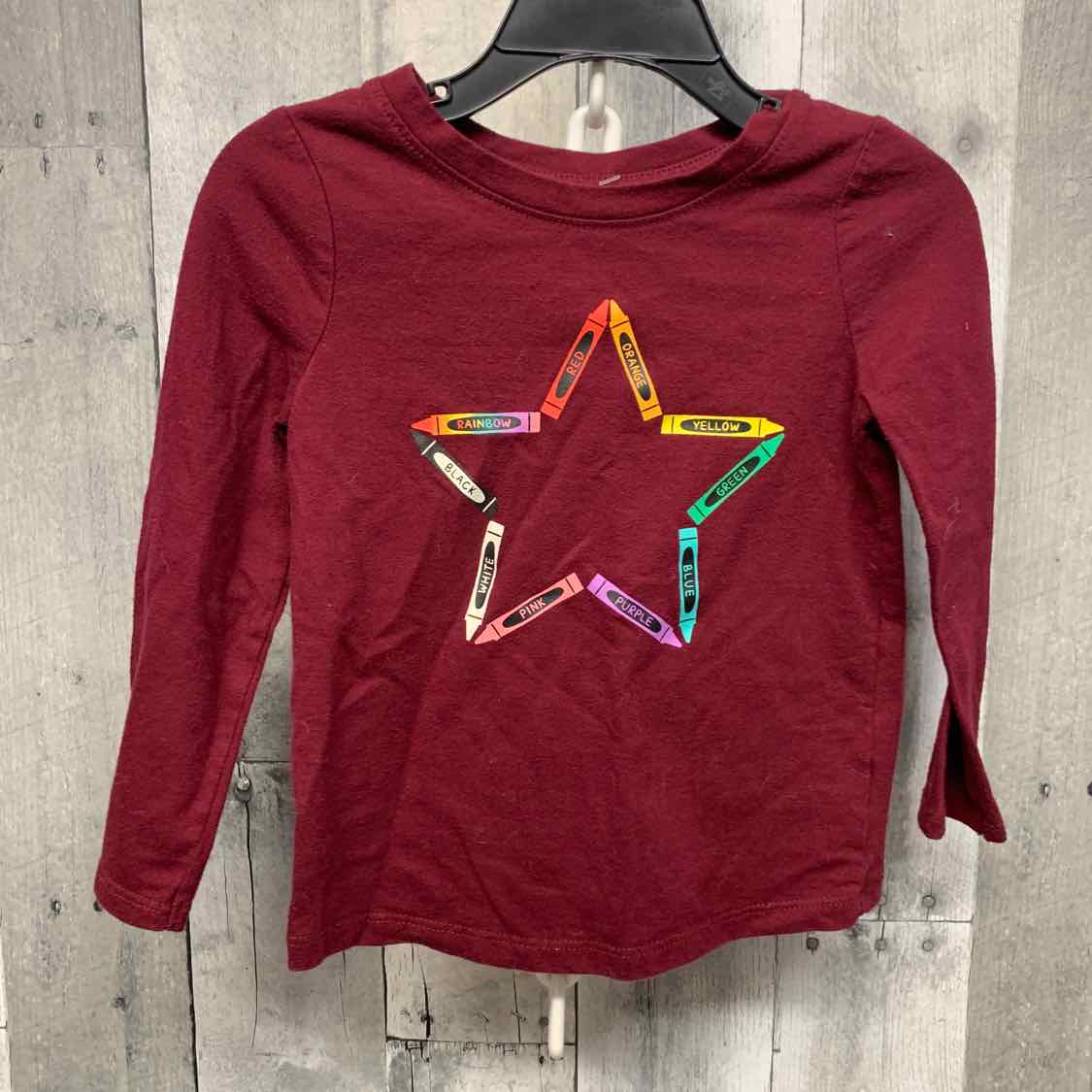 Size 2T Red Graphic Cat & Jack Long Sleeve Shirt