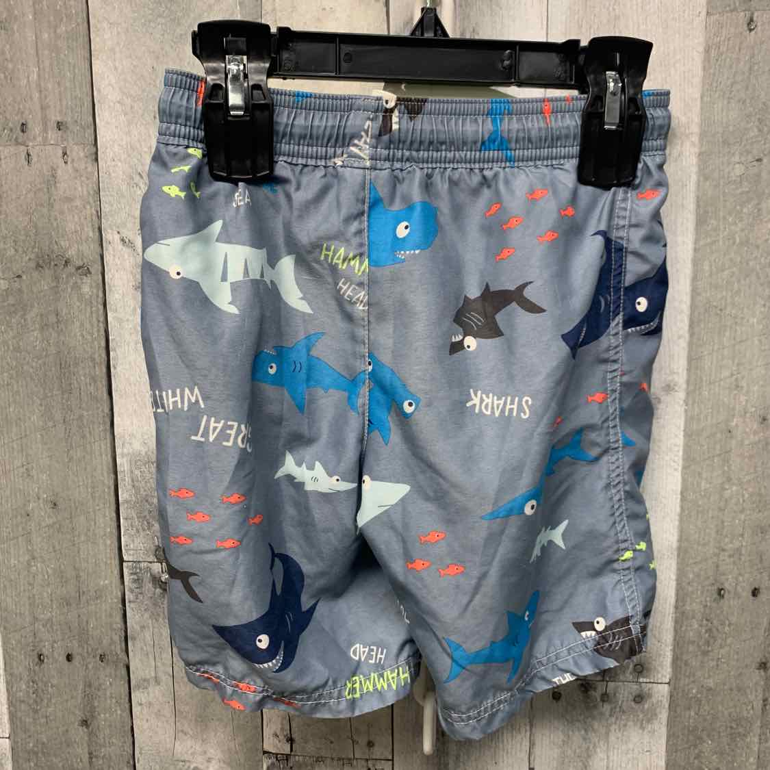 Size 6 Gray Print Carter's Swim Trunks