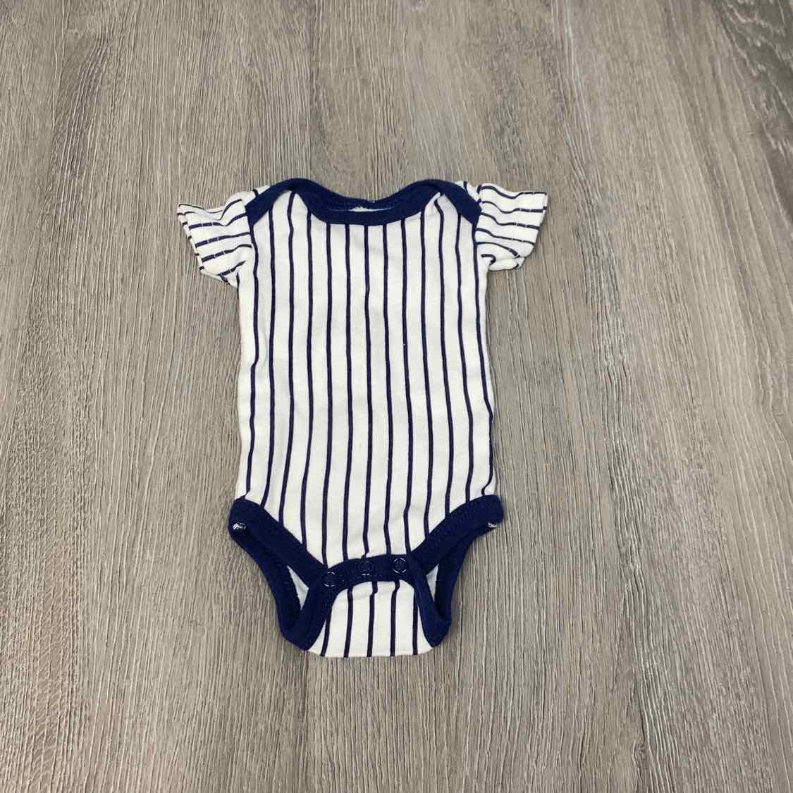 Size Preemie White/Blue B Brand Bodysuit - OodlesCB