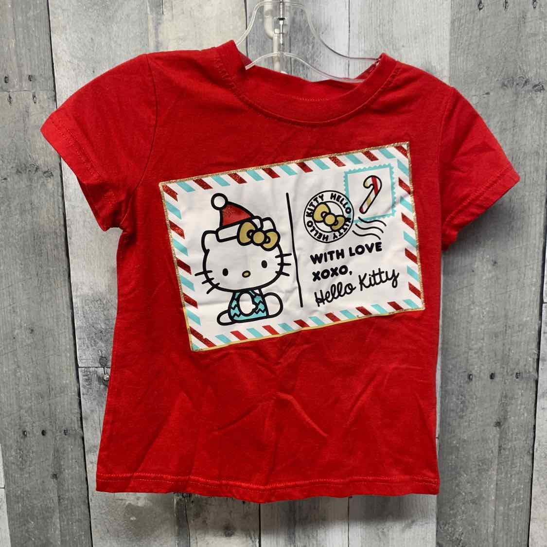 Size 7 Red Graphic Hello Kitty T Shirt