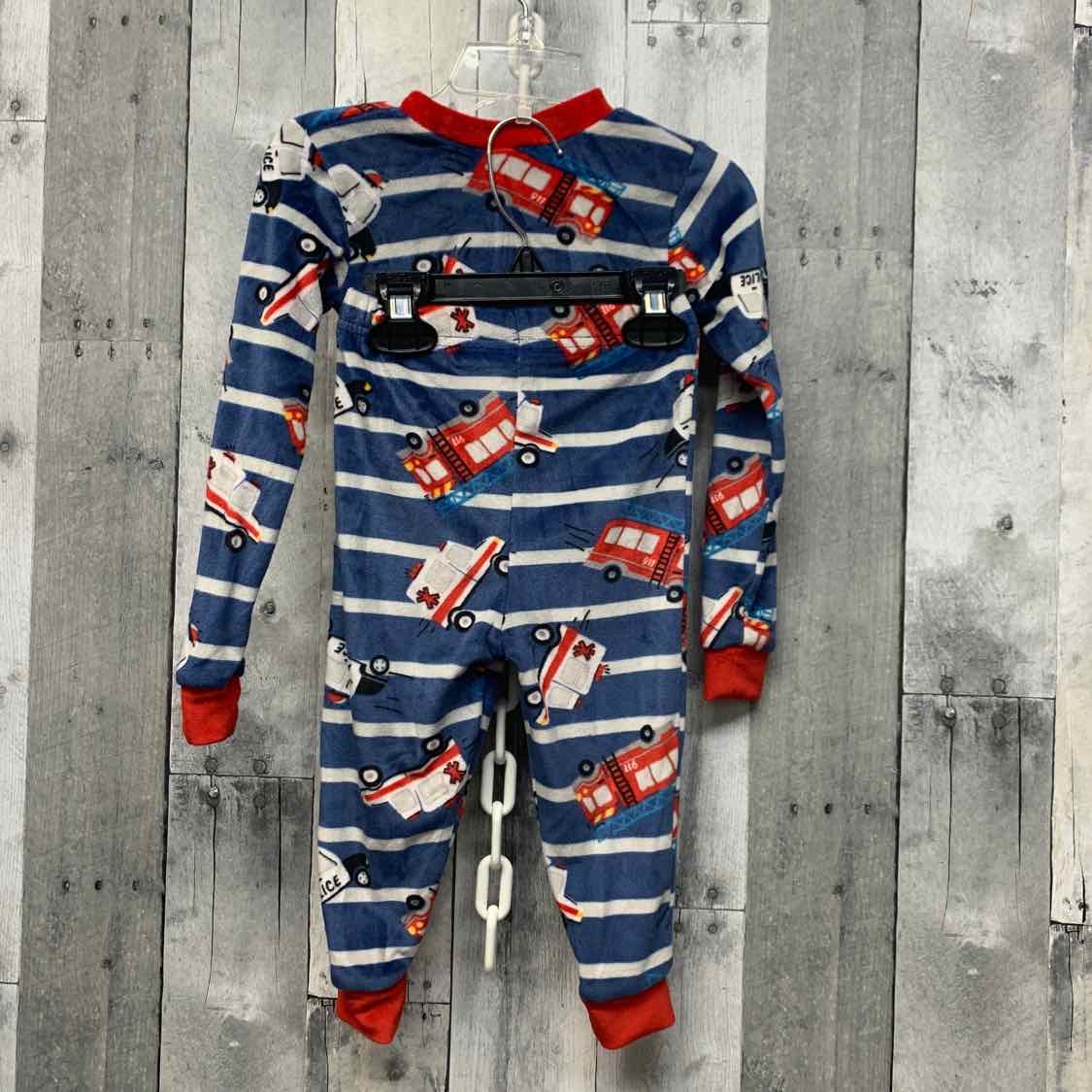 Size 18 Months Blue/Red Mon Petit 2pc PJs