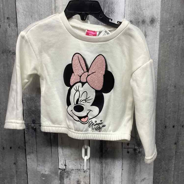 Size 2T White/Pink Disney Pull Over
