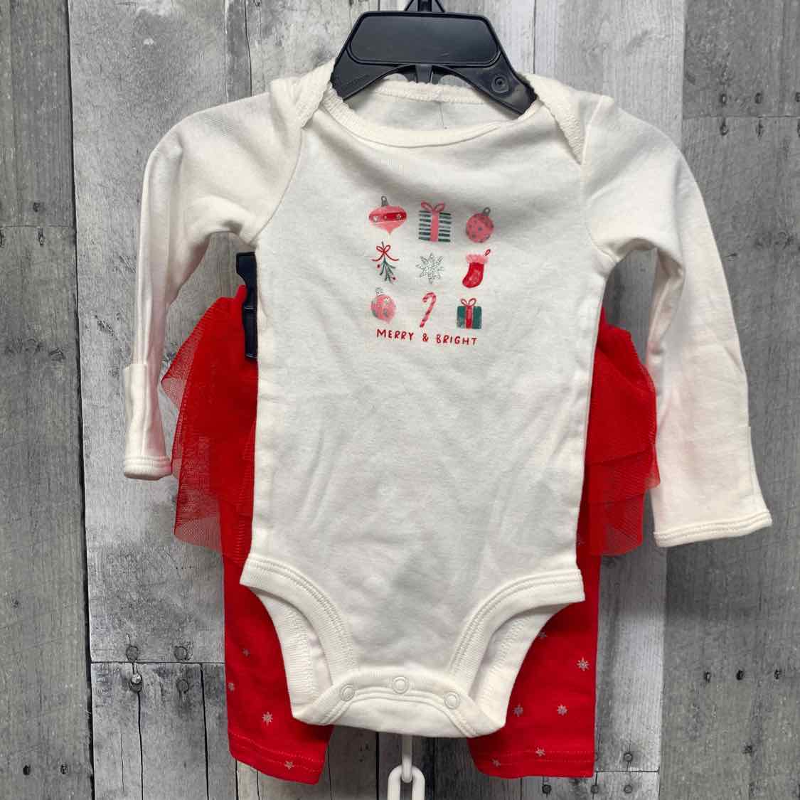 Size 3 Months White/Red Just One You Shirt/Pants