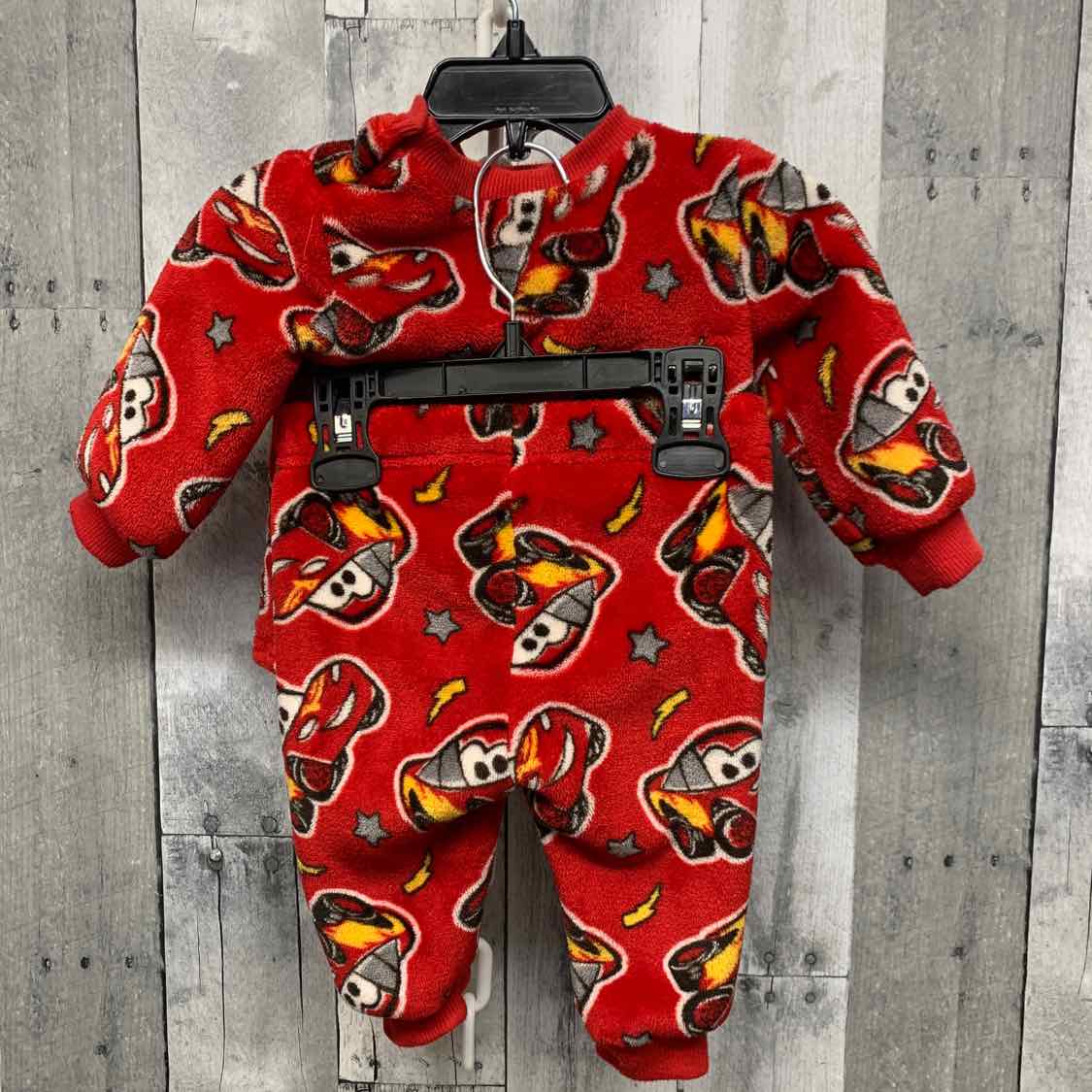 Size 0-3 Months Red Print Disney Shirt/Pants