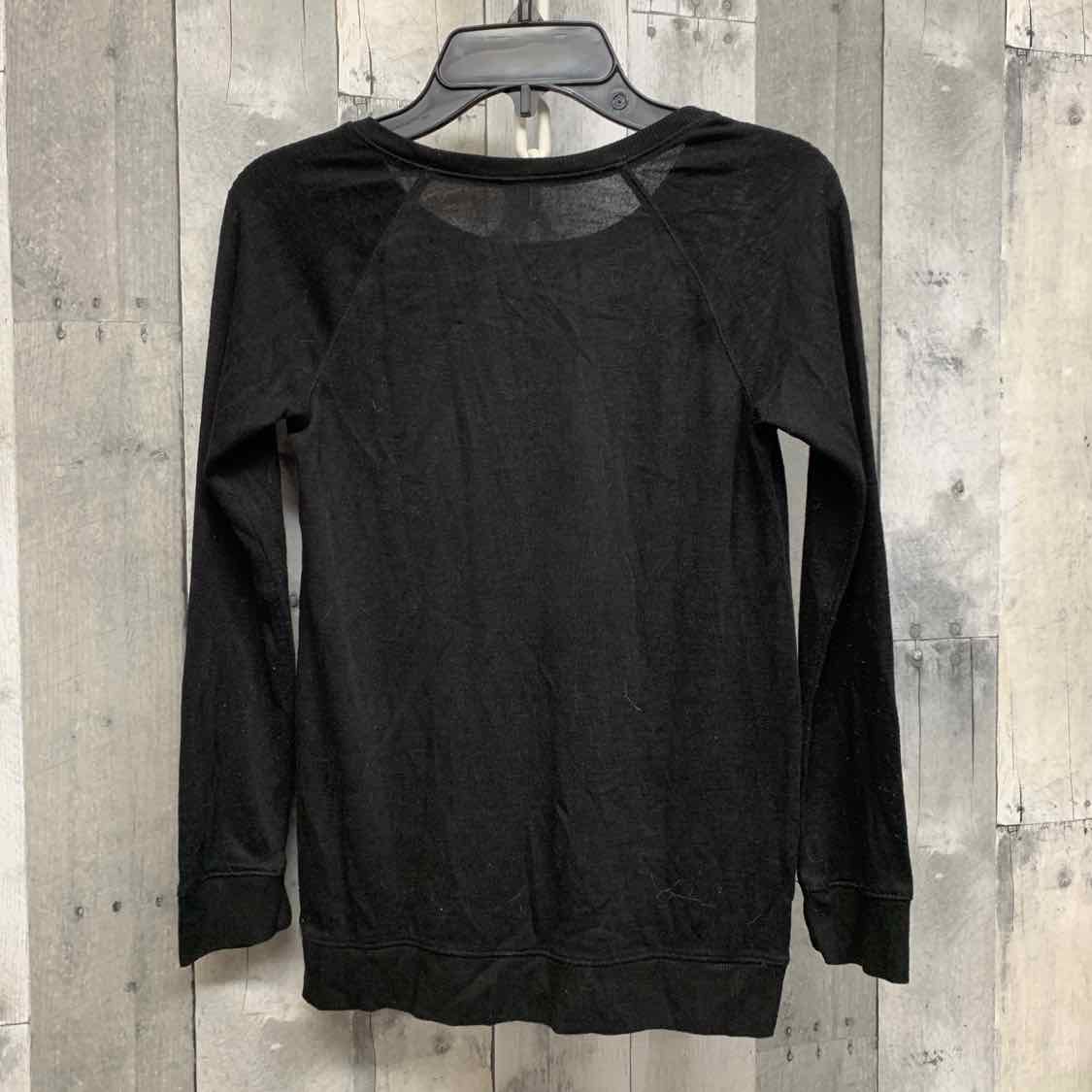 Size 10 Black Graphic Justice Long Sleeve Shirt