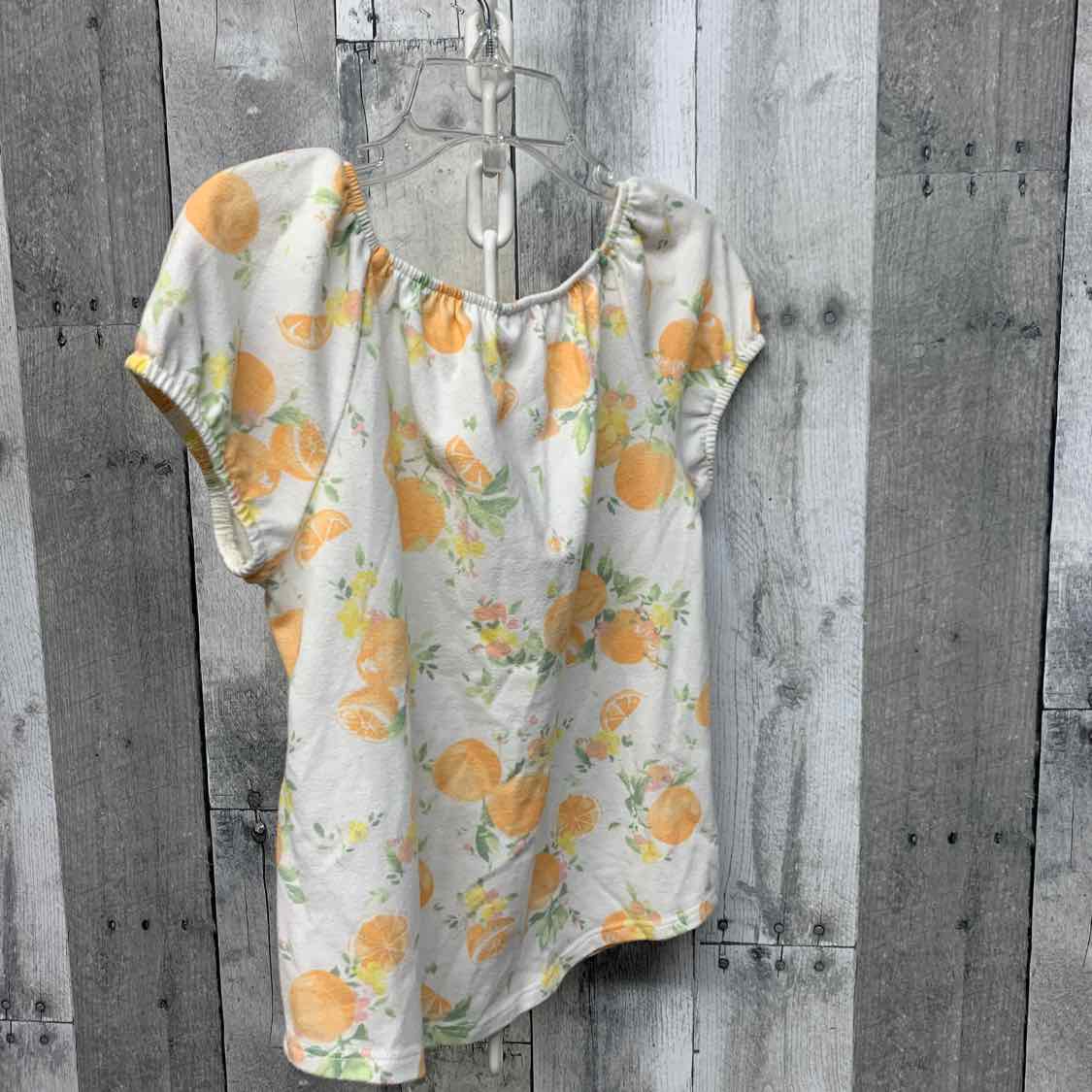 Size 9/10 White/Orange Abercrombie T Shirt