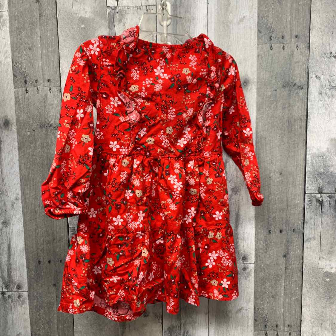Size 24 Months Red Floral Print Carter's LS Dress
