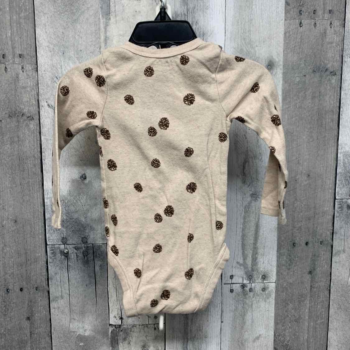 Size 12 Months Tan Graphic Modern Moments by Gerber Bodysuit
