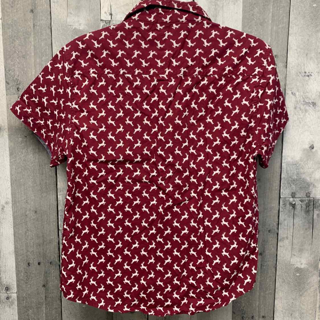 Size 8 Burgundy/White Free Planet Button Up