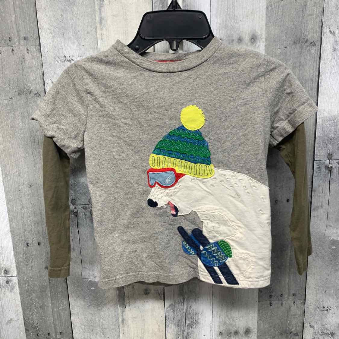Size 4/5 Gray/Green Mini Boden Long Sleeve Shirt