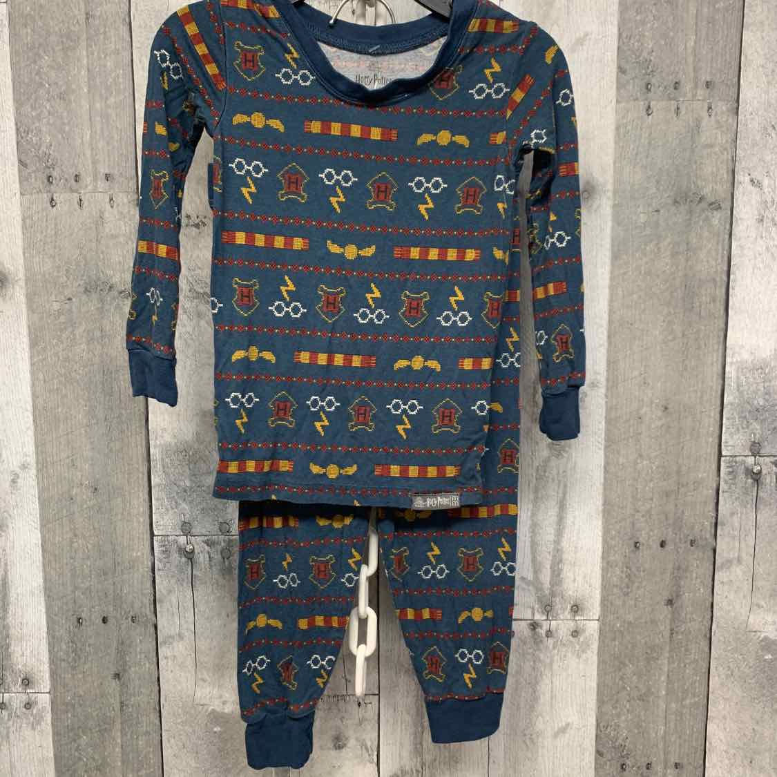 Size 2T Navy Print Modern Moments by Gerber 2pc PJs