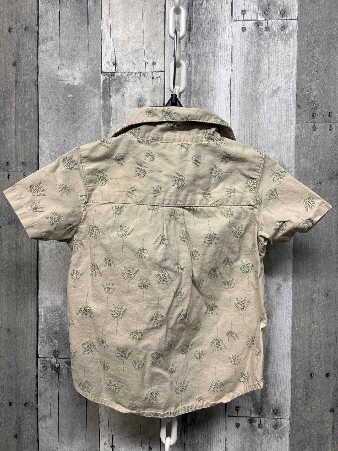 Size 18 Months Tan/Green Just One You Button Up