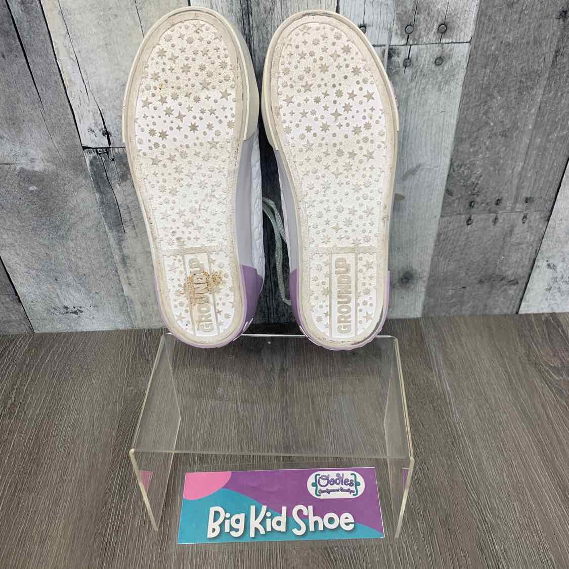 Size 3 White/Purple B Brand Sneakers