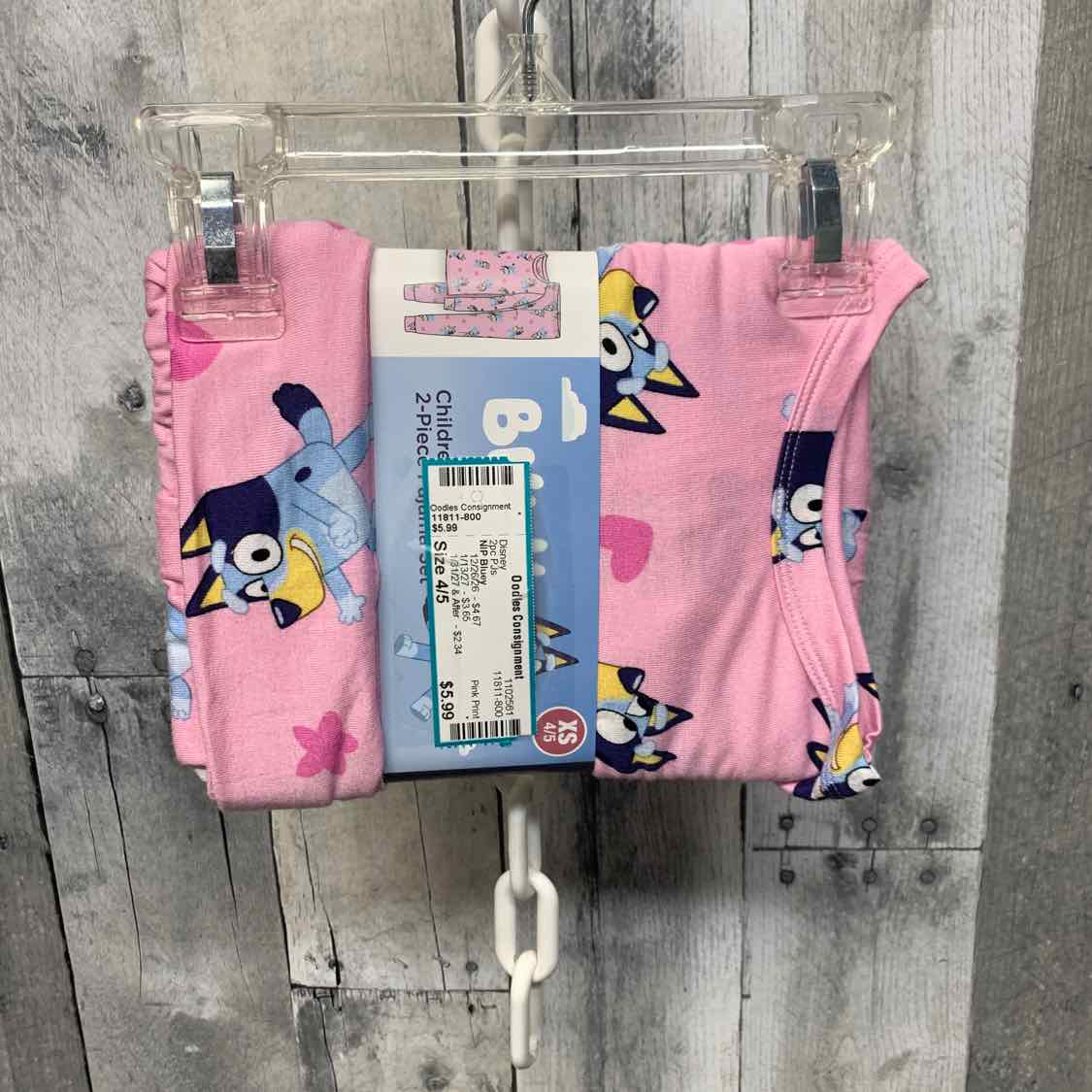 Size 4/5 Pink Print Disney 2pc PJs