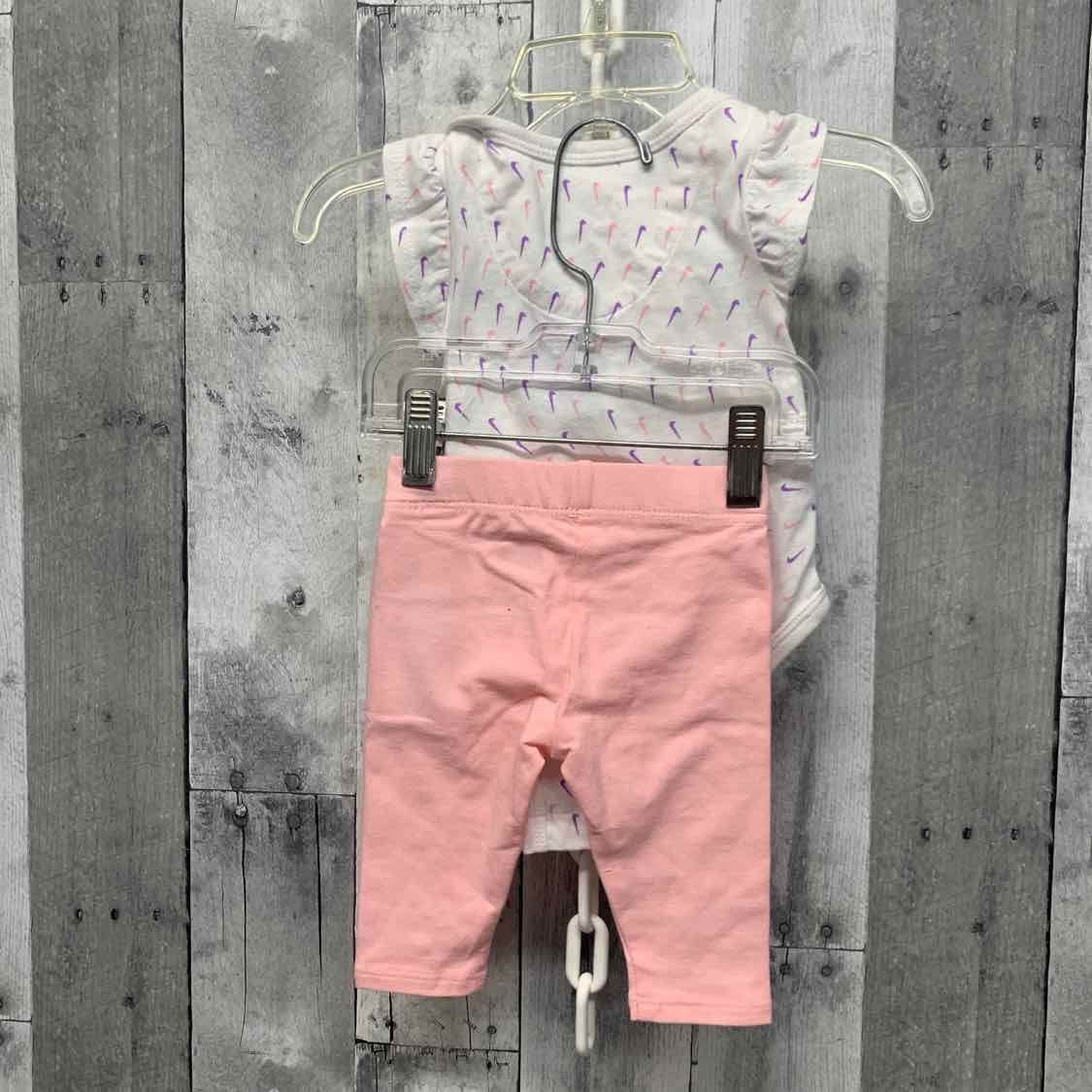 Size 3 Months White/Pink Sport Brand Shirt/Pants