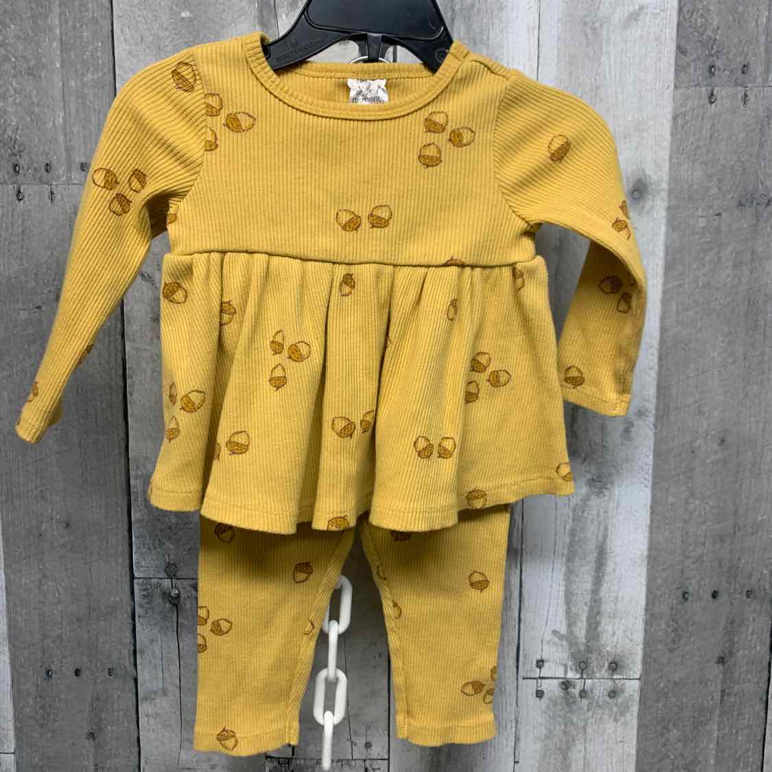 Size 3-6 Months Yellow Print Modern Moments by Gerber Shirt/Pants
