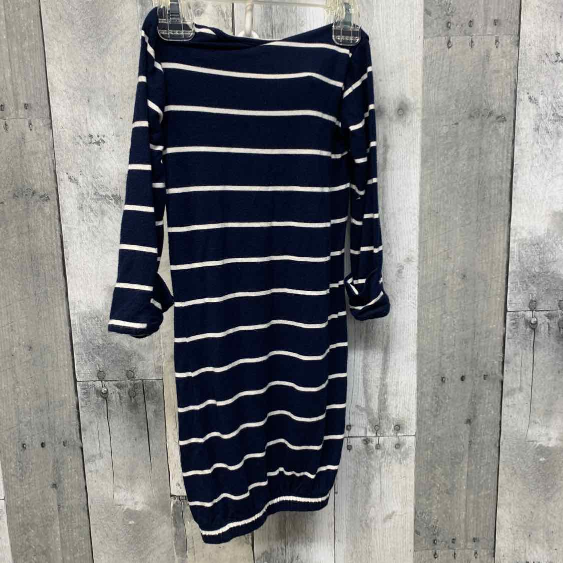 Size 0-3 Months Navy Striped Bamboo Layette