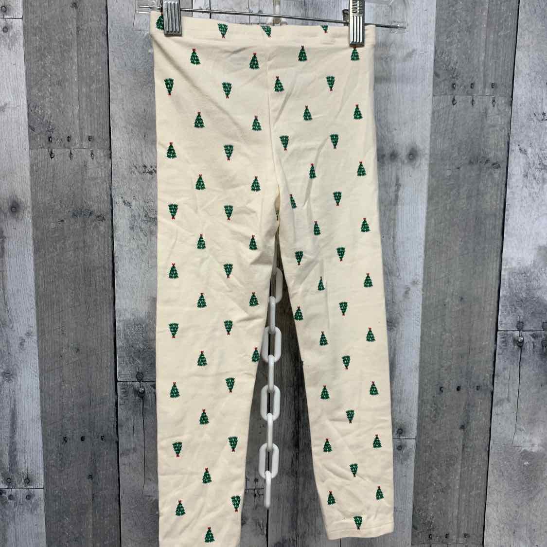 Size 4T Ivory/Green Holiday Brands Leggings