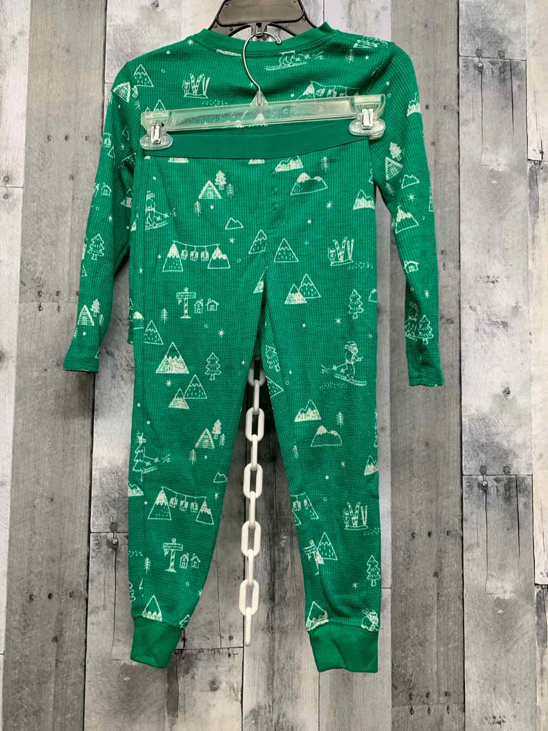 Size 4/5 Green Holiday Brands 2pc PJs