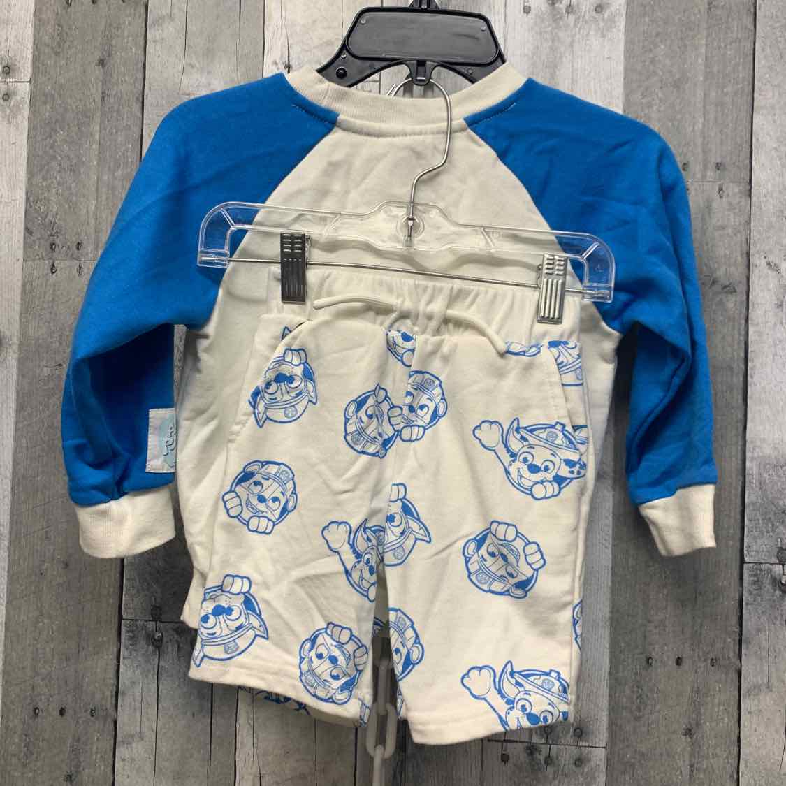 Size 4T White/Blue Paw Patrol Shirt/Shorts