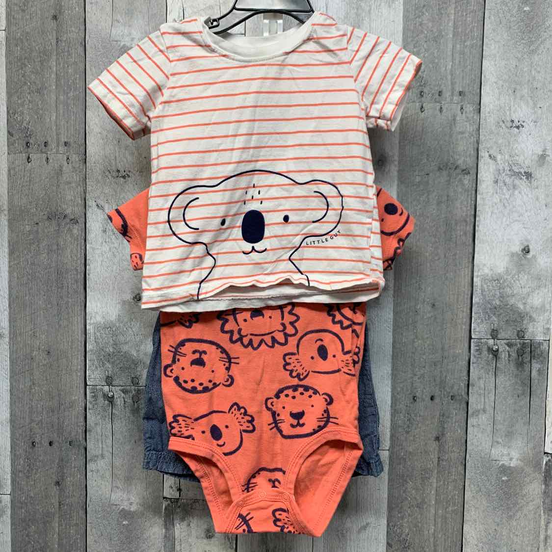 Size 24 Months Pink/Denim Carter's Shirt/Shorts