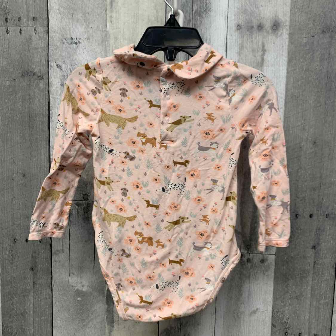 Size 12-18 Months Pink Print Bamboo Bodysuit