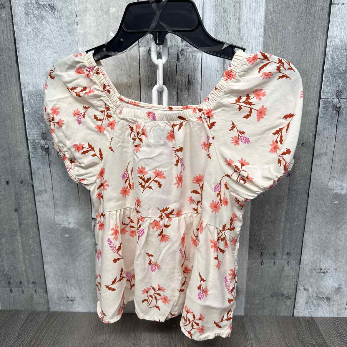 Size 7 Tan Print SO Short Sleeve Shirt