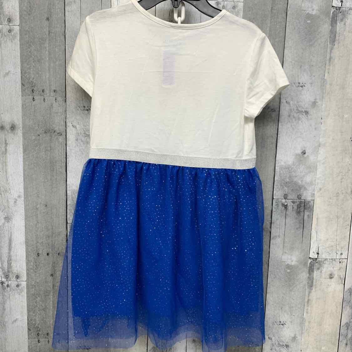Size 8/10 White/Blue B Brand Dress