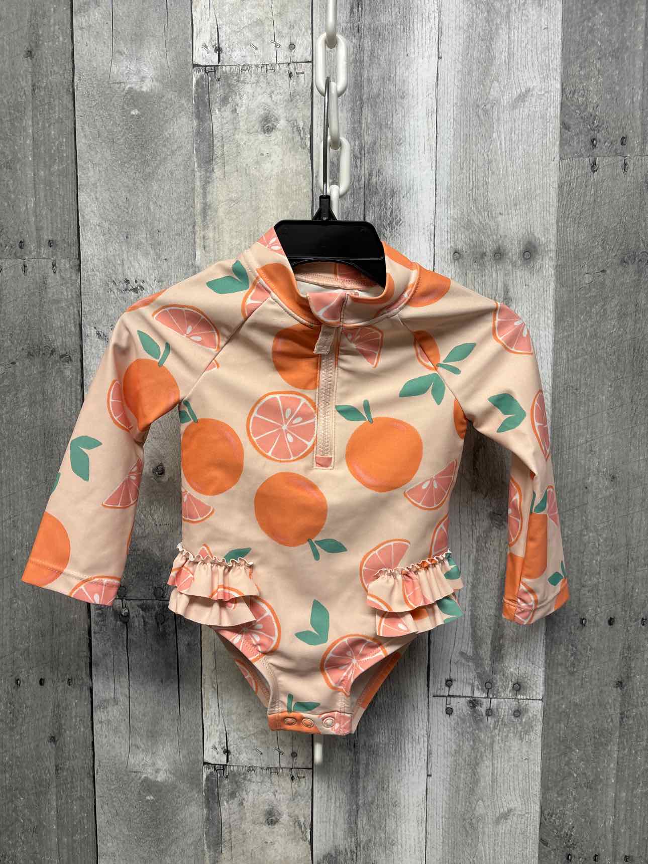 Size 12 Months Orange/Green Carter's Swim Suit - 1pc