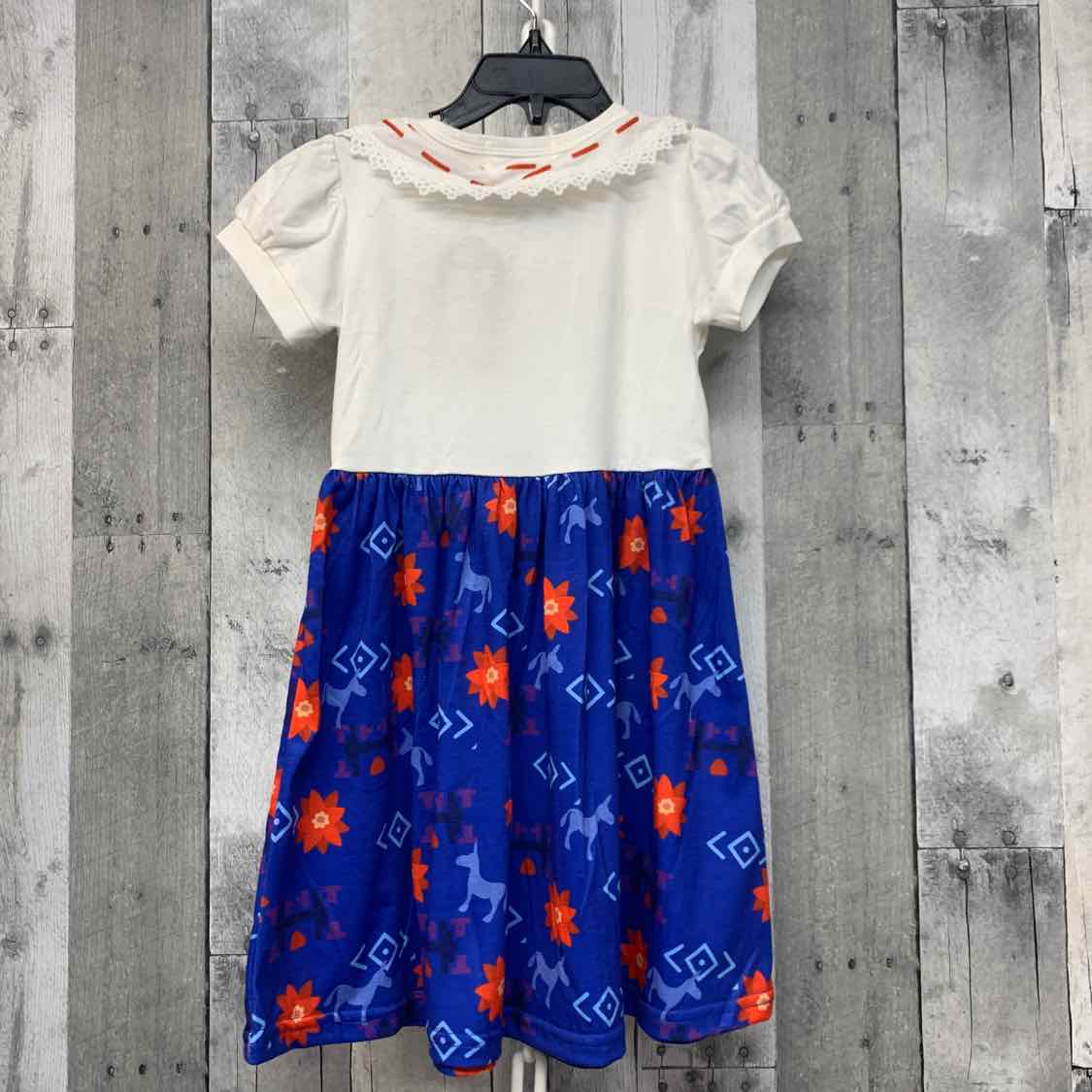 Size 2/3 White/Blue Presley Couture Dress