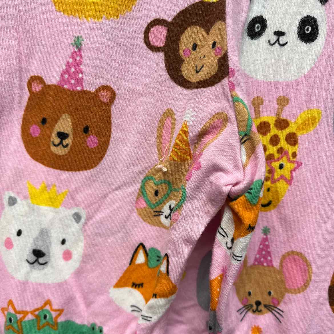Size 3T Pink Print Little Sleepies 2pc PJs