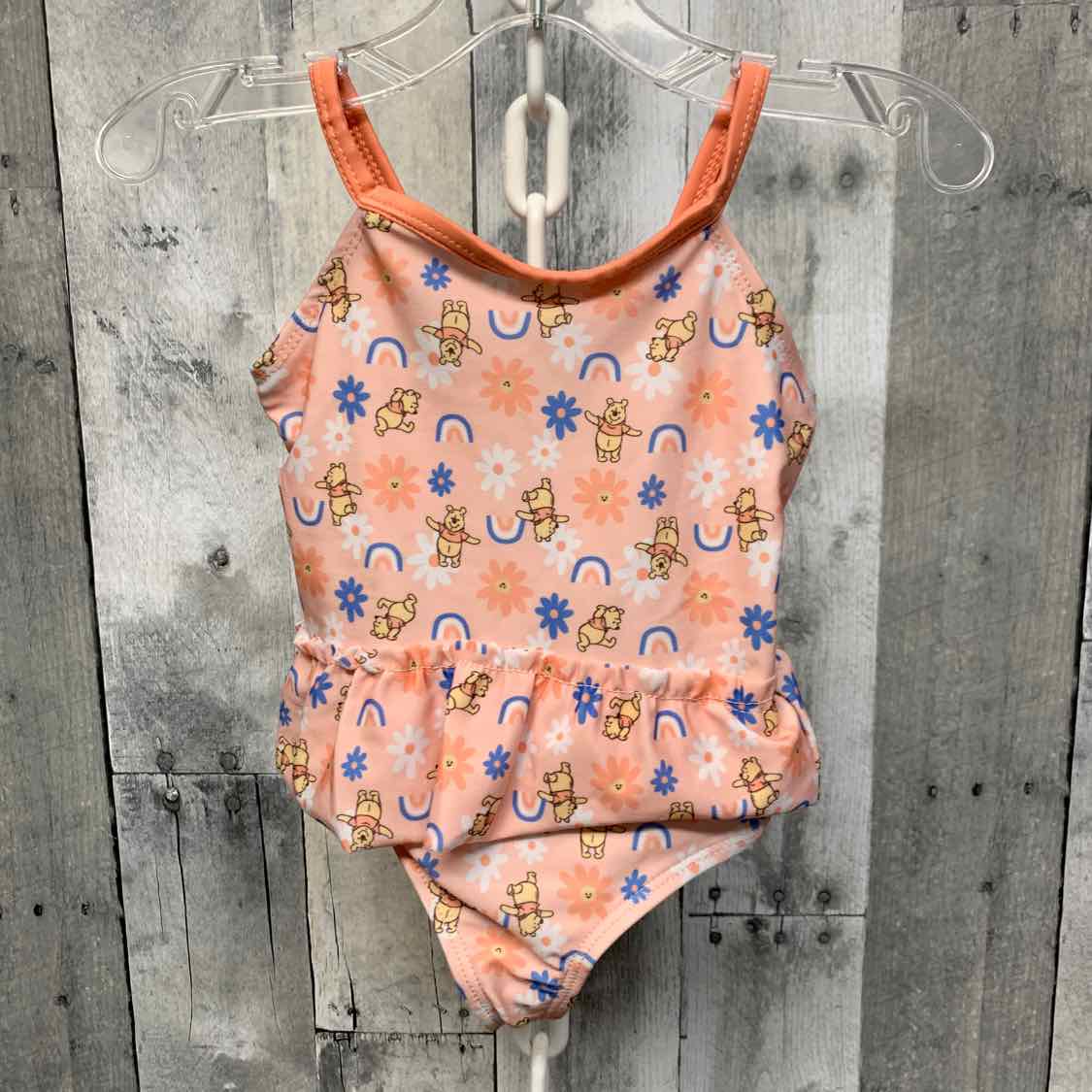 Size 18 Months Peach Print Disney Swim Suit - 1pc