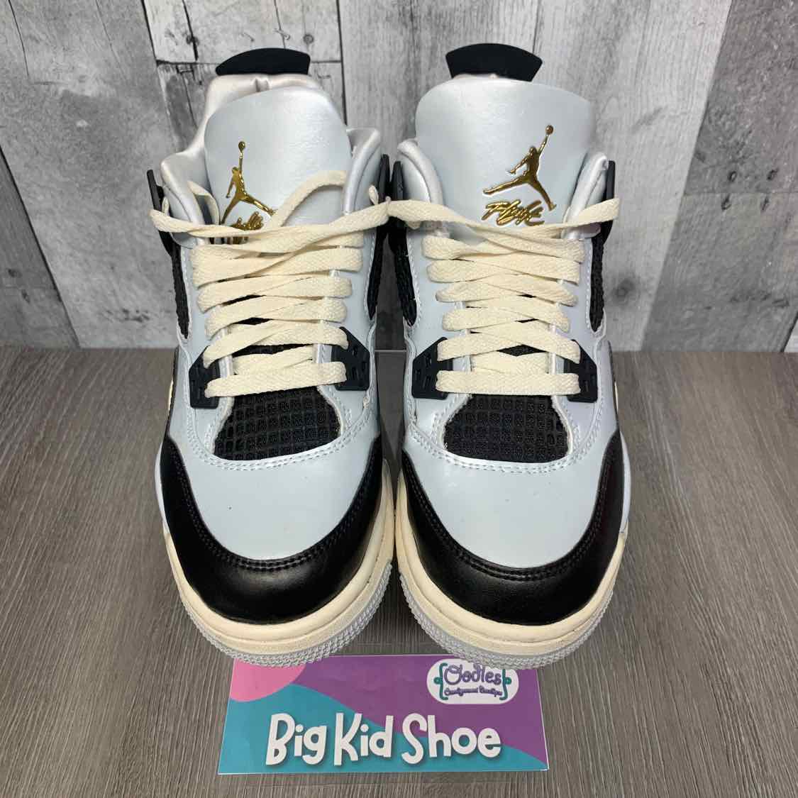 Size 5.5 Silver/Black Sport Brand Sneakers