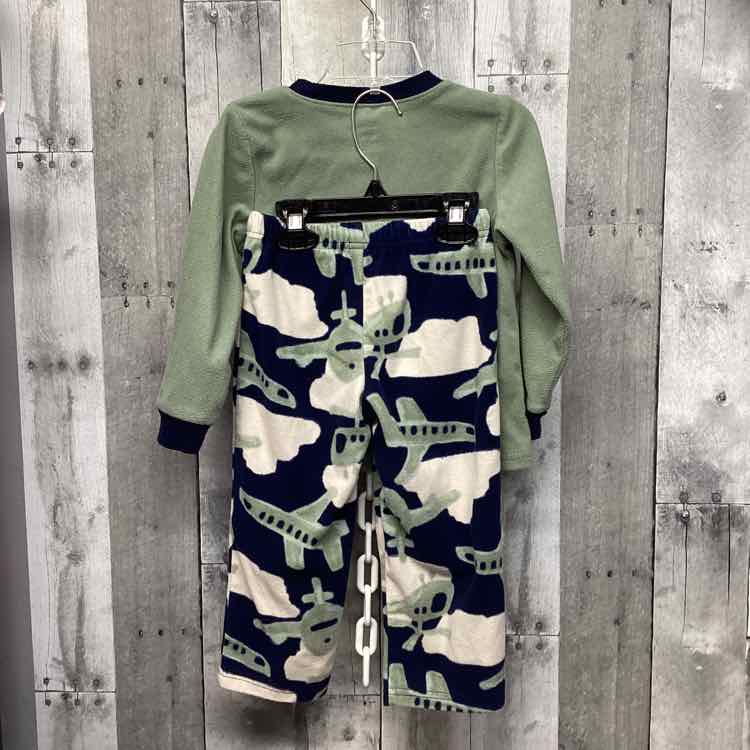 Size 3T Green/Navy Carter's 2pc PJs
