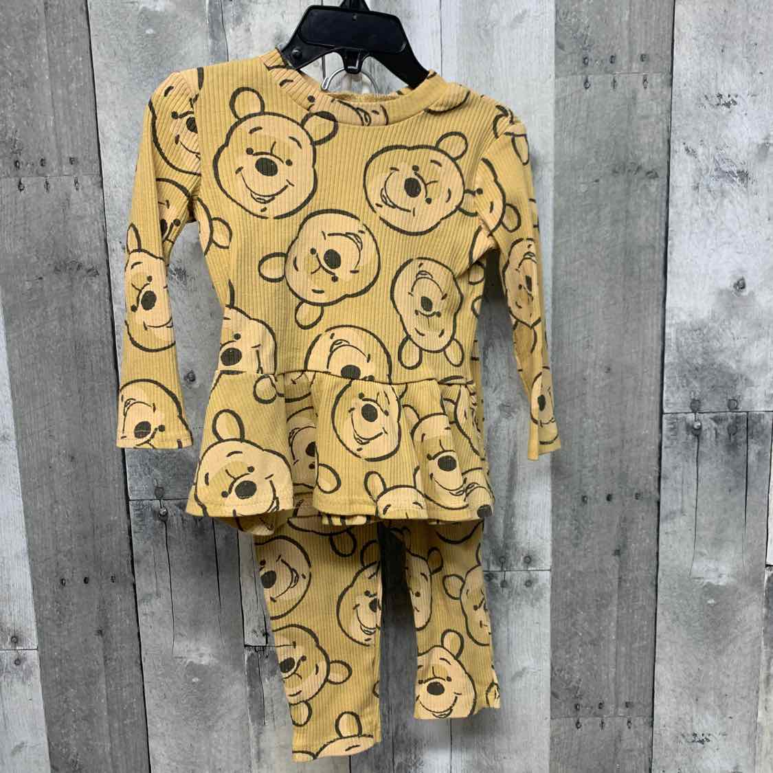 Size 18 Months Yellow/Black Disney Shirt/Leggings