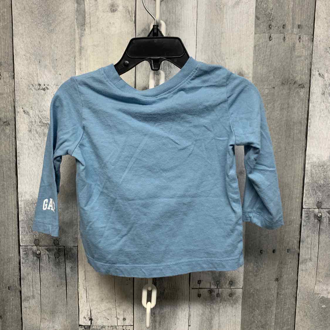 Size 12-18 Months Blue Graphic Gap Long Sleeve Shirt